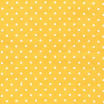 Cozy Cotton Flannel by Robert Kaufman - Polkadots Yellow 9255-5
