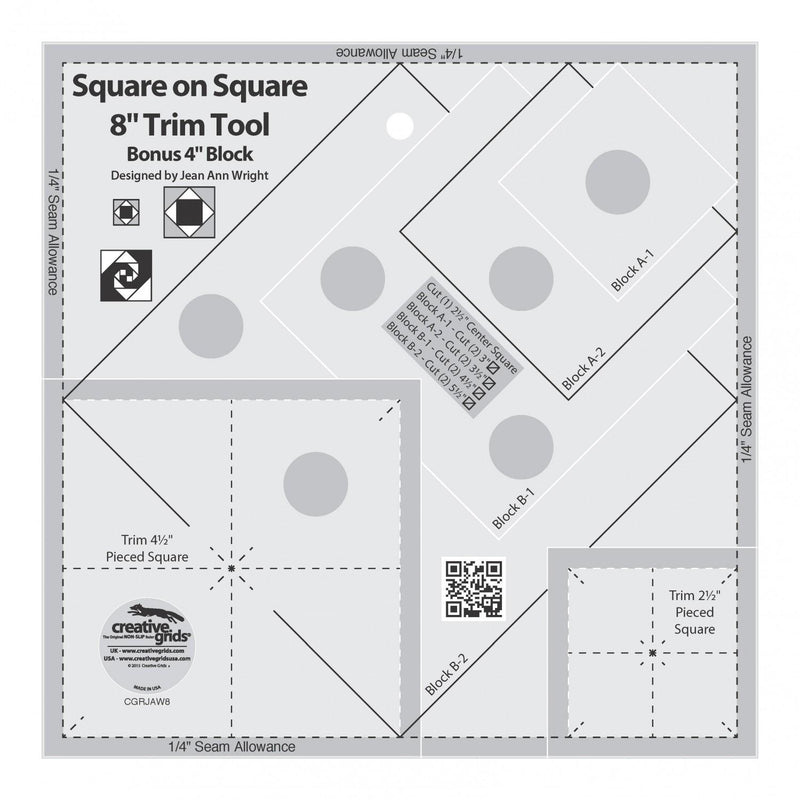Creative Grids 8" Square on Square Trim Tool