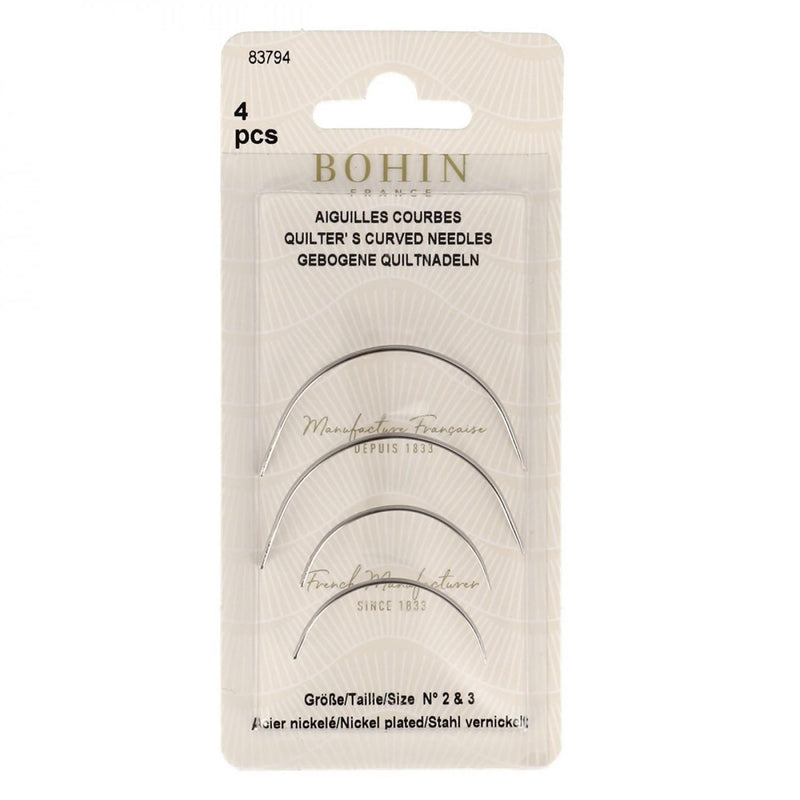 Curved Hand Needle by Bohin Size 4pc - 83794