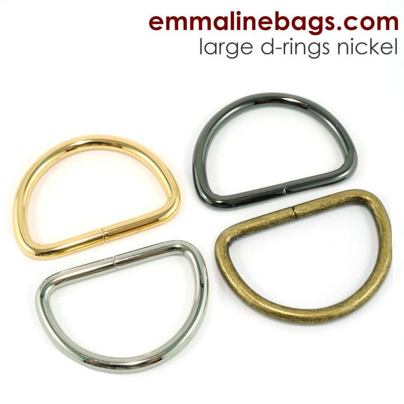 D-Rings 1.5"- 4PACK-  Antique Brassl - Emmaline Bags