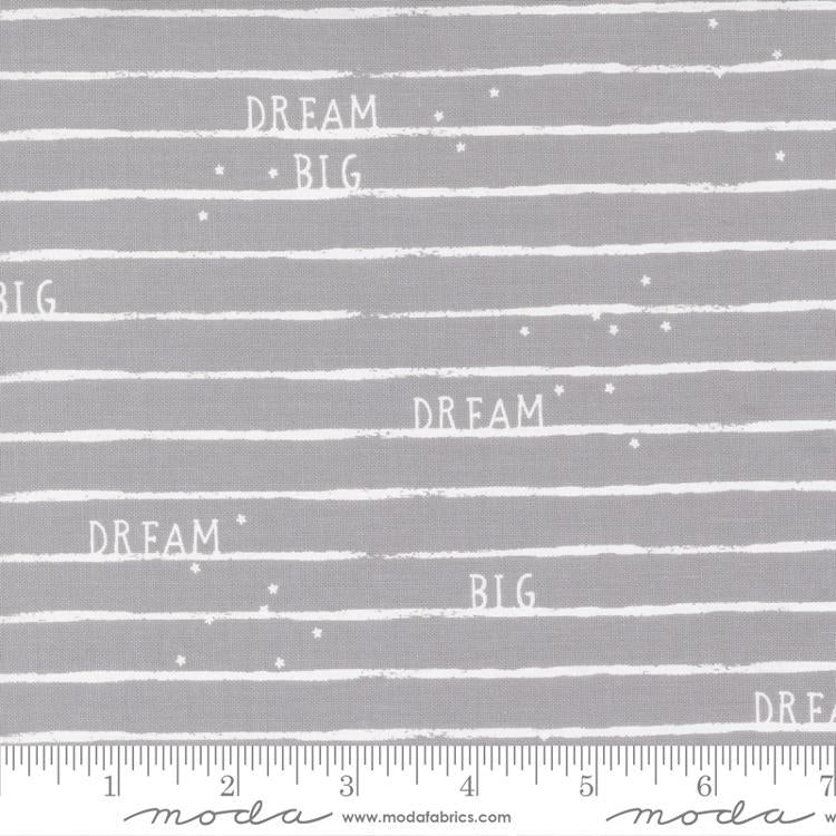 D is for Dream by Moda - Dream Big Stripes on Dk Grey 25126-12