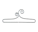 Double Scroll Hanger - 6" (Black Metal Split Bottom)