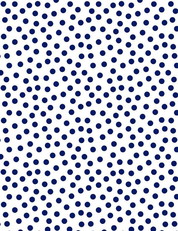 Essentials - On The Dot by Wilmington - Navy Dots on White 1817-39146-144
