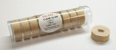 Fil-Tec Clear Glide Pre-Wound Style L Poly 10pc - Light Tan 13016