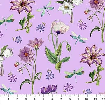 Fleurs by Michael Design Works for Northcott - Open Flower Purple DP23940-84