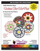 Folded Star 8" Hot Pad Pattern & 1 Template by Plum Easy - PEP101