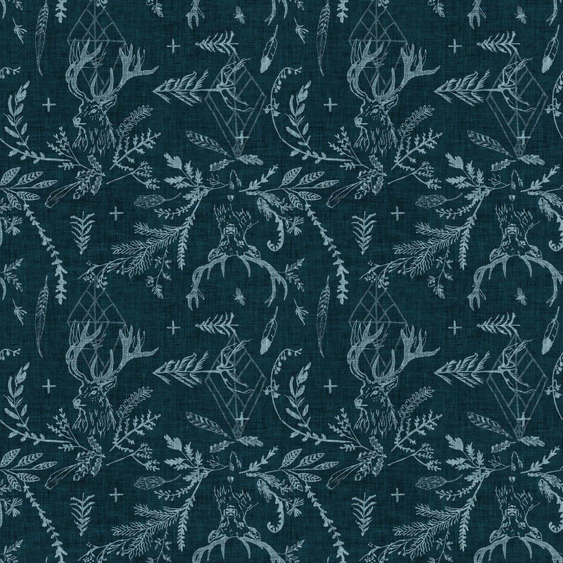 Forest Fable by Figo - Stags Navy 90350-49