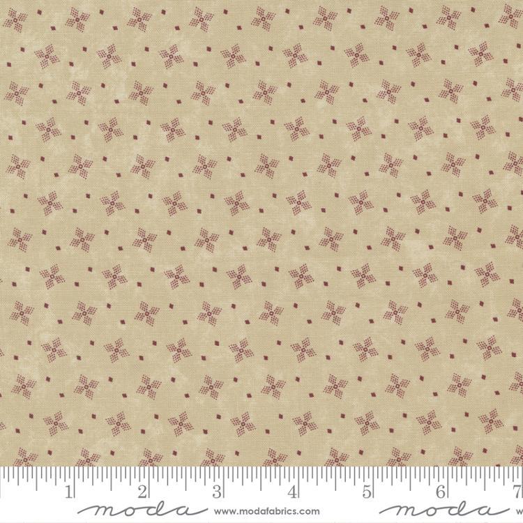 Freedom Road by Moda - Pinwheel Reproduction Tan Red 9694-21
