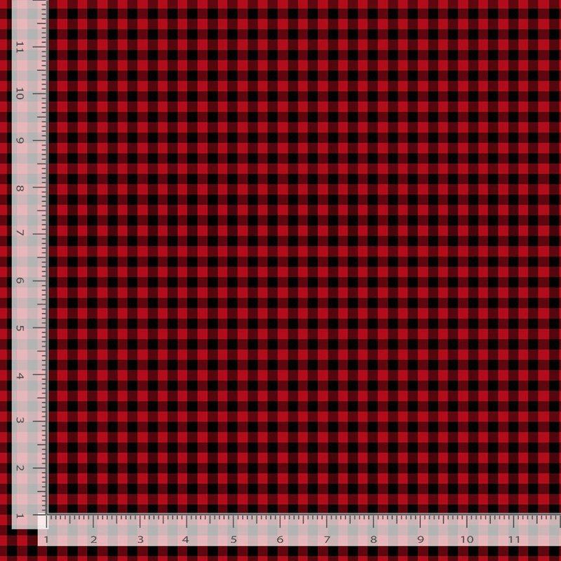 Gnome for the Holidays by Timeles Treasures - Plaid Check CD5576 Red