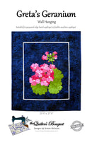 Greta's Geranium PATTERN  by Quilter's Bouquet  (23.5" x 27.5")