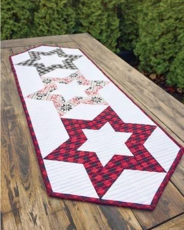 Hollow Star Table Runner Pattern by Cut Loose Press 16.5" x 46" - CLPKMS005