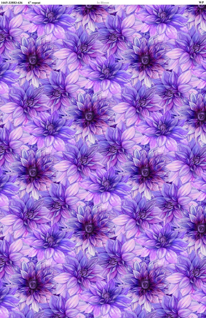 In Bloom by Wilmington - Purple Flowers 1665-33883-636
