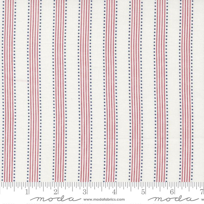 Isabella by Minick & Simpson for Moda - Cream/Red Stripes 514946-11