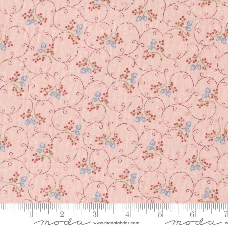 Isabella by Minick & Simpson for Moda - Pink Swirly Calico 514947-12