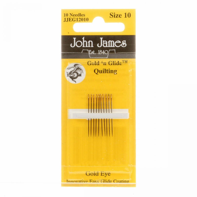 JJ Gold & Glide Quilting Needles - Size 9 (10pc)