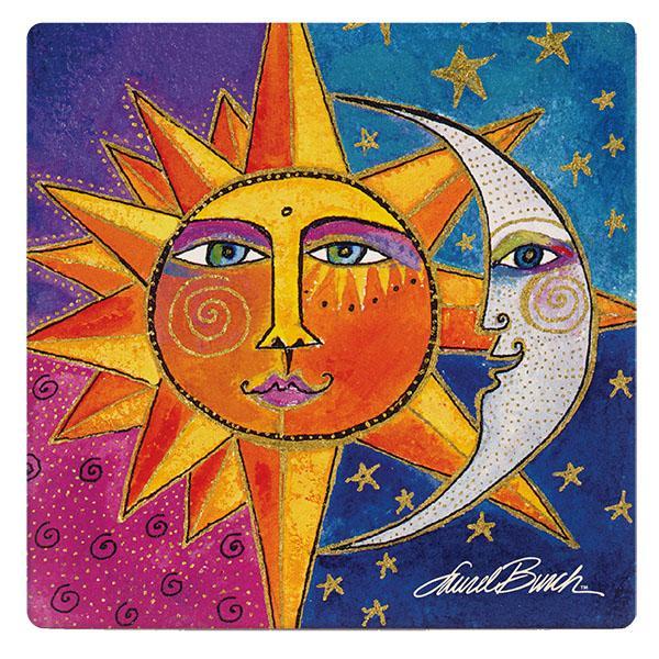 Laurel Burch Coasters by Monarque - Sister Sun Brother Moon
