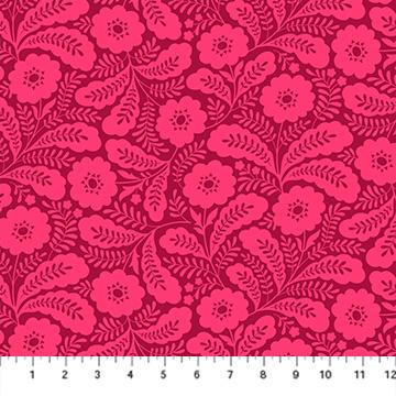 Local Honey by Figo - Flowers Tone on Tone Raspberry 90660-28