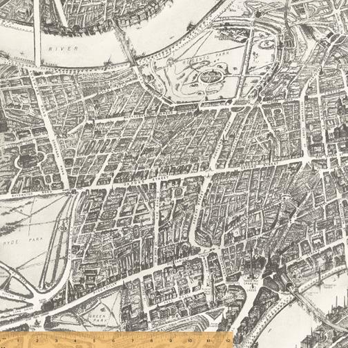 London - City Map by Windham Fabrics - Ivory 52348-1