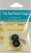 Magnetic Snaps 3/4"- Nickel Pink Sand Beach Designs