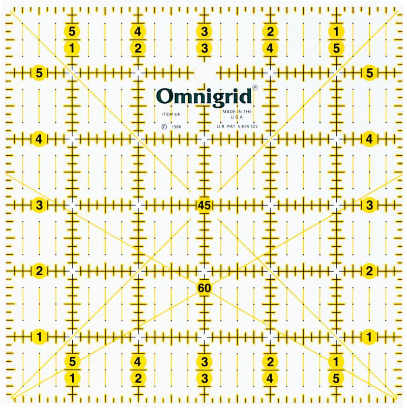 Omnigrid 6" Square Ruler- OG6A