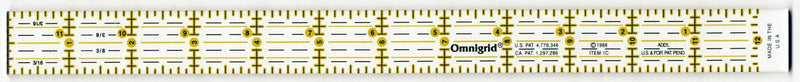 Omnigrid Ruler 1" x 12" -  OMR1C
