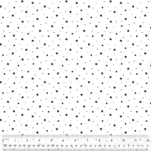 Pen & Ink by Windham Fabrics - Twinkle Black on White 53572-1 White
