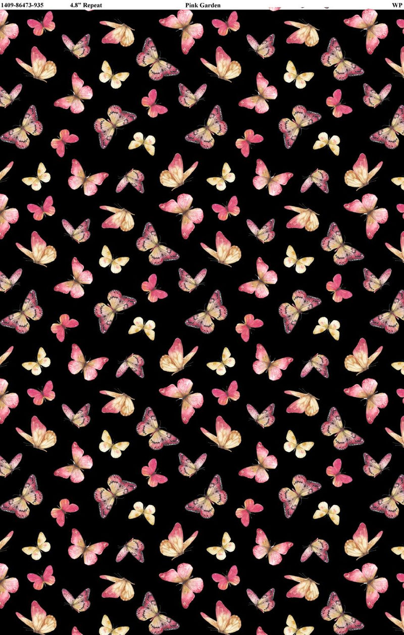 Pink Garden - Wilmington - Multi Butterflies 1409-86473-935