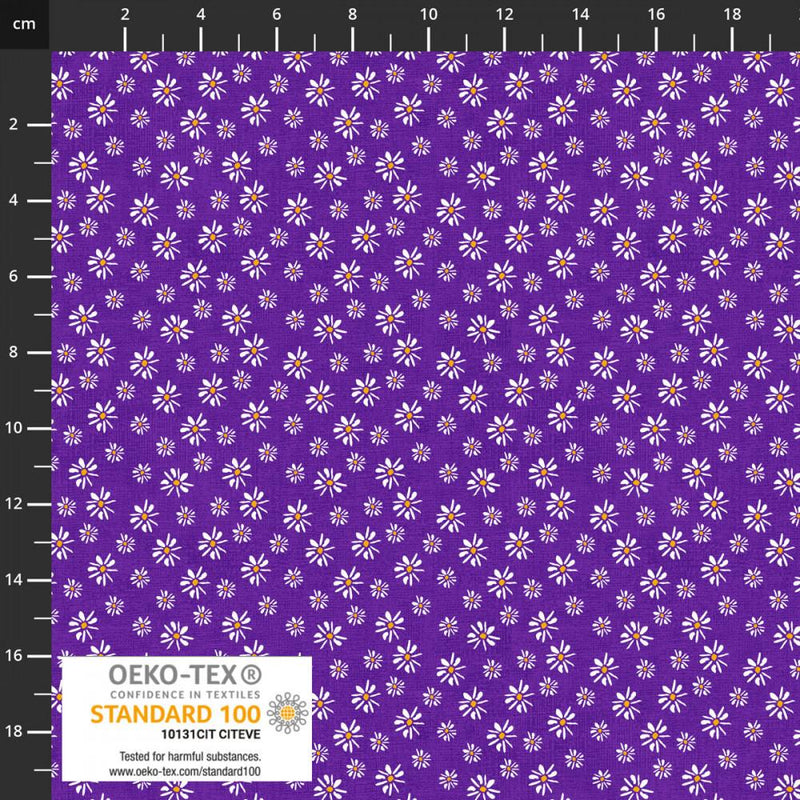 Quilting Rainbow by Stof - Purple Daisy 4512-932