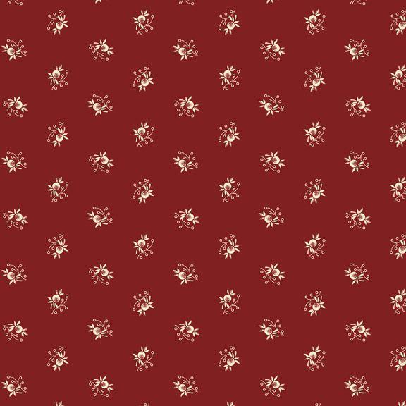 Repro Red by Marcus Fabrics - Betsy's Berries Dk Red R3113