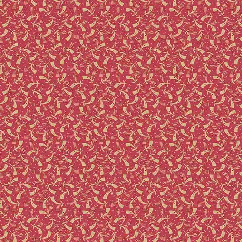 Repro Red by Marcus Fabrics - Grace's Garden Dk Pink R3119