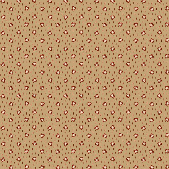 Repro Red by Marcus Fabrics - Polly's Posy Tan R3116
