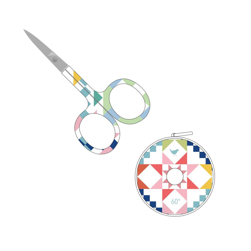 Retractable Tape Measure & Embroidery Scissor Set by Riley Blake