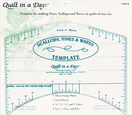 Scallops, Vines & Waves Template  - by Quilt in a Day - 2019
