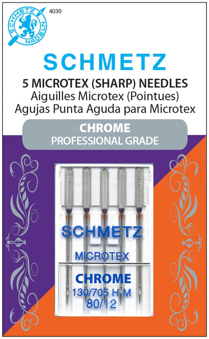 Schmetz Chrome Microtex Needles - 80/12 (5pc) 4030