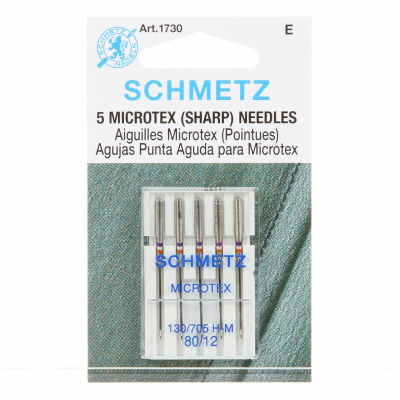 Schmetz Microtex (Sharp) Needles - 80/12 (5pc) 1730