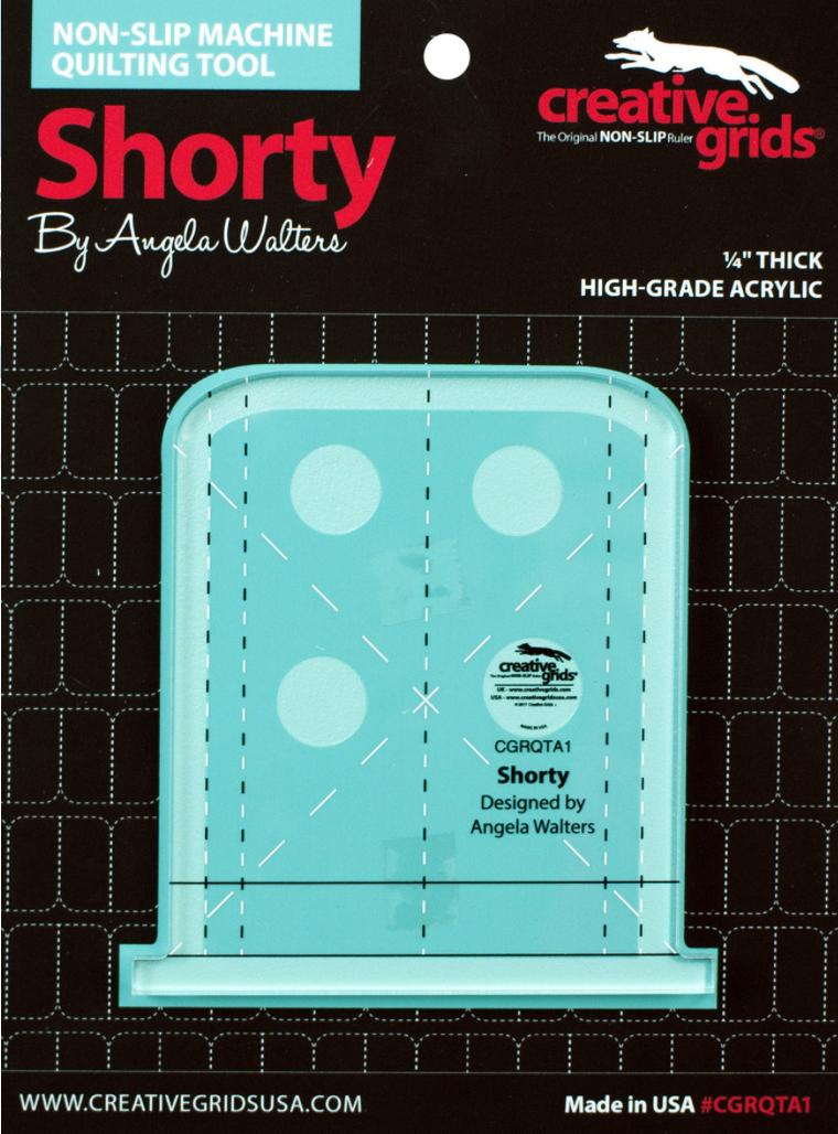 Shorty by Angela Walters - Non-slip Machine Quilting Tool - 1/4" Acrylic