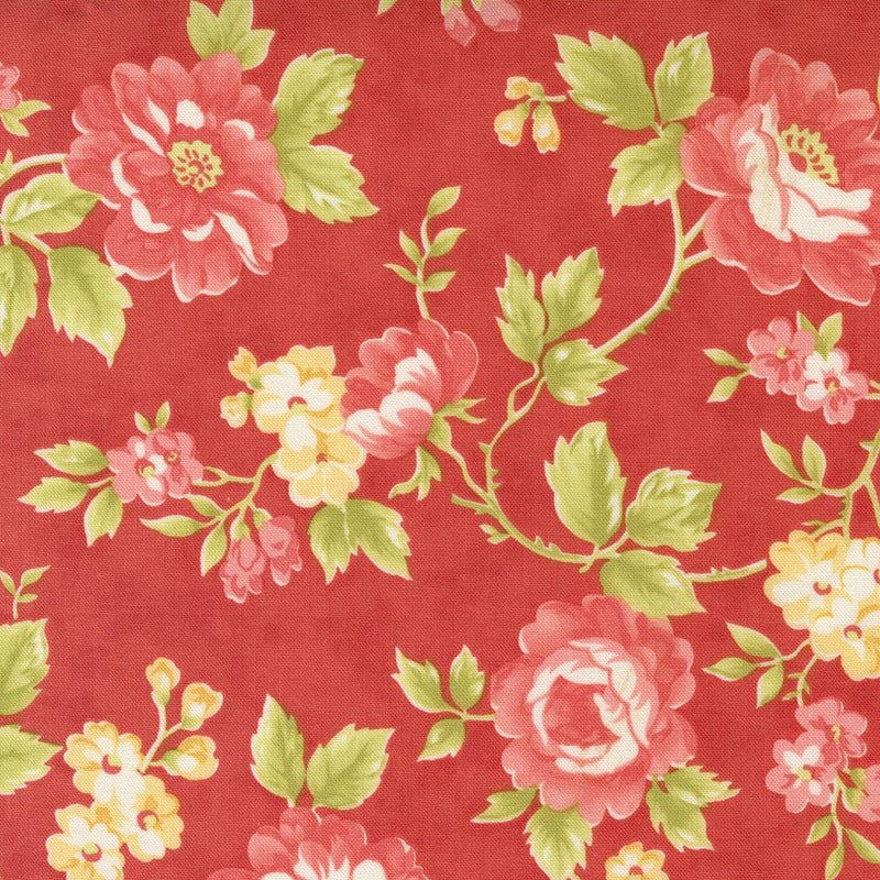 Stitched by Fig Tree & Co for Moda - Cottage Rose Persimmon 20430-14