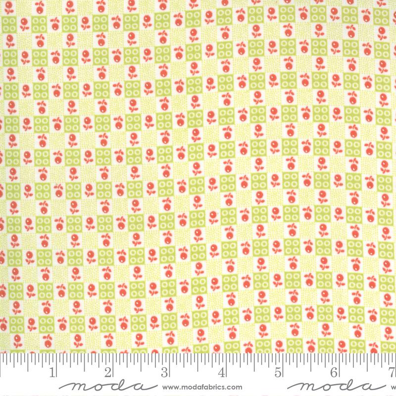 Strawberries and Rhubarb by Fig Tree for Moda - Granny Smith 520404-14