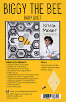 Biggy The Bee Baby Quilt Pattern -  Krista Moser 42" x 48"