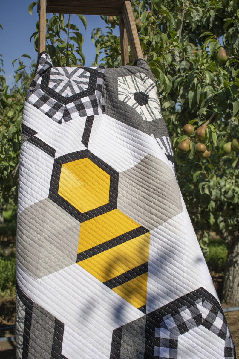 Biggy The Bee Baby Quilt Pattern -  Krista Moser 42" x 48"