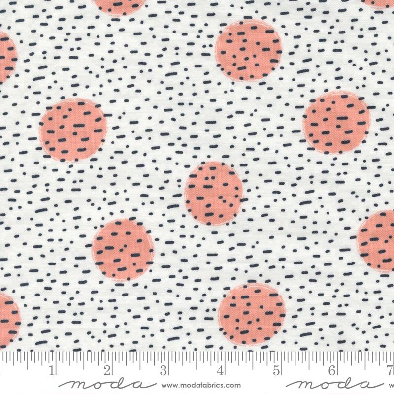 The Lookout by Moda - Large Dots on White 18212-14 Peach