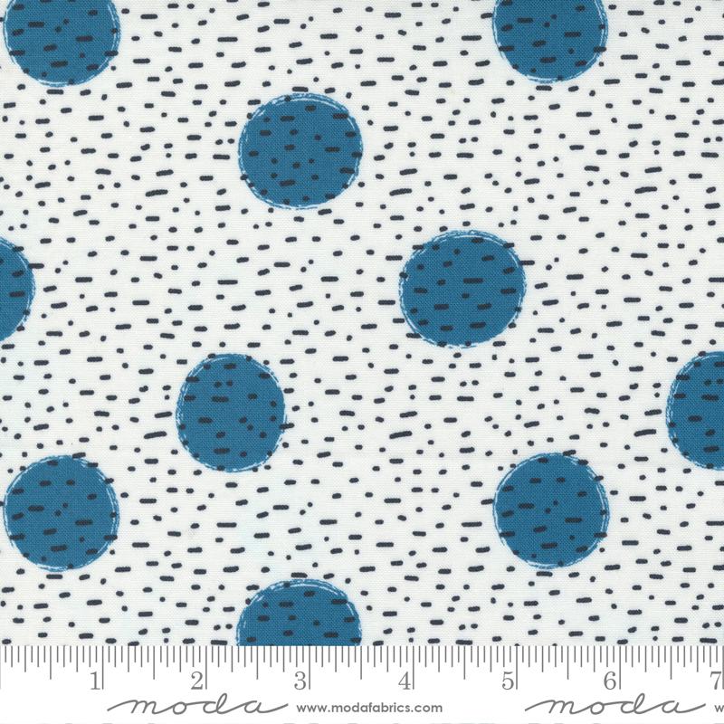 The Lookout by Moda - Large Dots on White 18212-17 Horizon