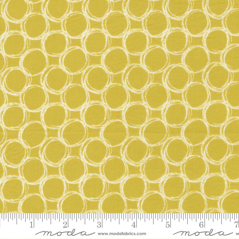 The Lookout by Moda - Lrg Dots Circles Maize 18213-23