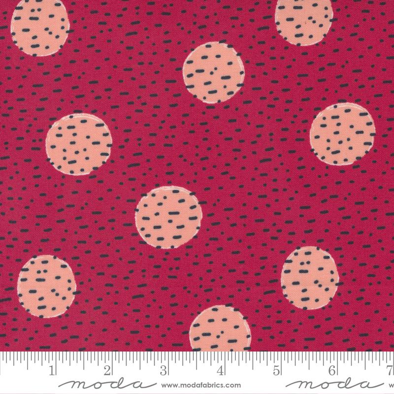 The Lookout by Moda - Lrg Dots on Raspberry 18212-21