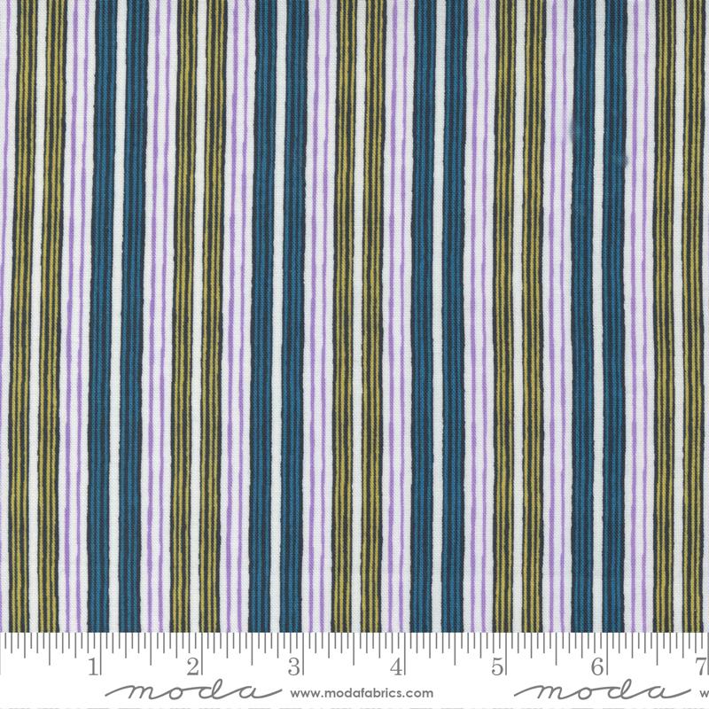 The Lookout by Moda - Stripes Turquoise/Lime on White 18214-11