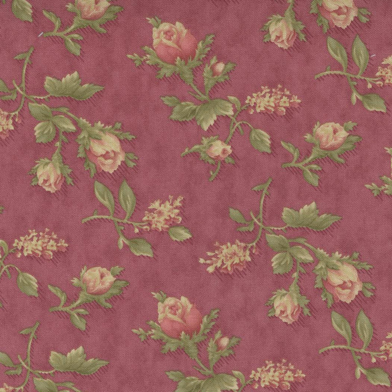 Threads that Bind by Moda - Wild Rose Med Floral Rose 28005-16