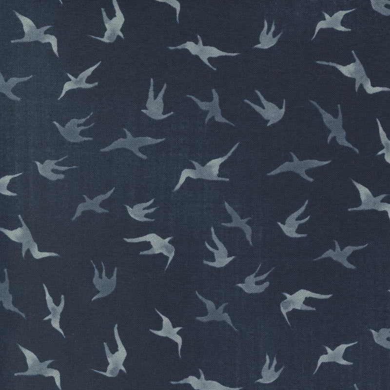 To The Sea by Janet Clare for Moda - Seagulls on Dark Ocean 16933-11