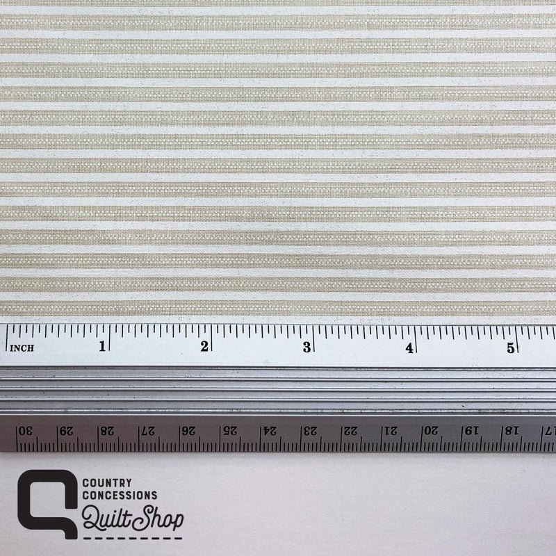 Tonal Prints - White on Cream - Stripes 1250-59