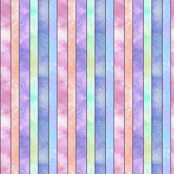Unicorn Mystique by QT Fabrics - Multi Stripe 29214-X