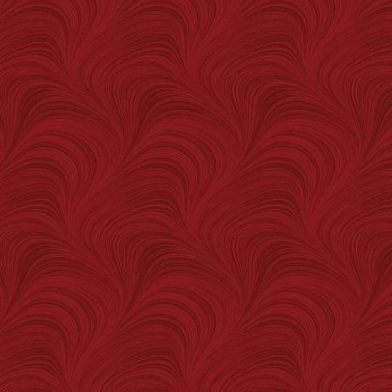 Wave Texture WIDEBACK 108" Flannel by Benartex - Med. Red 2966WF-15